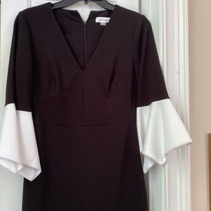 Calvin Klein Black and white pencil dress